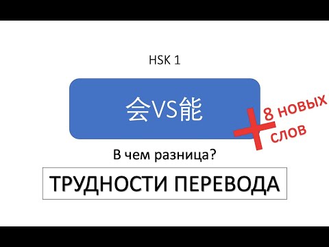 Видео: В чем разница? 会 VS 能 HSK1