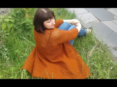 Видео: Кардиган из шестиугольников. Фотоальбом. Часть 5.  Knitting women's cardigan.