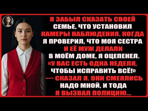 Видео: Установил камеры наблюдения. Когда я проверил, что моя сестра и её муж делали в моём доме...