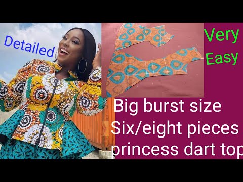 Видео: Как раскроить большой топ-бюстье/блузку принцессы из шести/восьми частей, очень простой способ.
