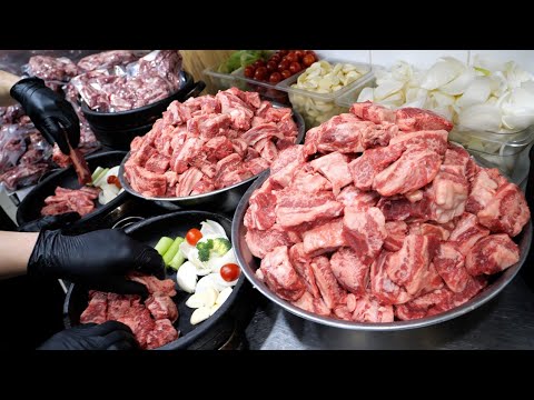 Видео: Горячий стейк из говядины - Корейская уличная еда