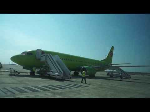 Видео: Перелёт Пафос-Москва 9.08.16,S7 Airlines Globus.Boeing 737-800