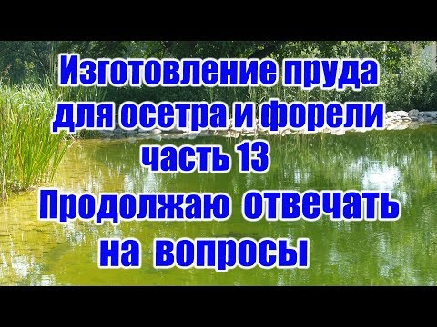 Видео: Изготовление пруда для осетра и форели (часть13) Продолжаю отвечать на вопросы