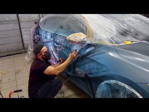 Видео: airbrushing on cars/Аэрография на авто за одну ночь «Женщина кошка»