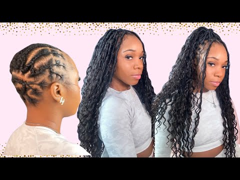 Видео: Как сделать: универсальные иллюзионные локоны в стиле бохо с крючком | Защитная прическа от Eayon...