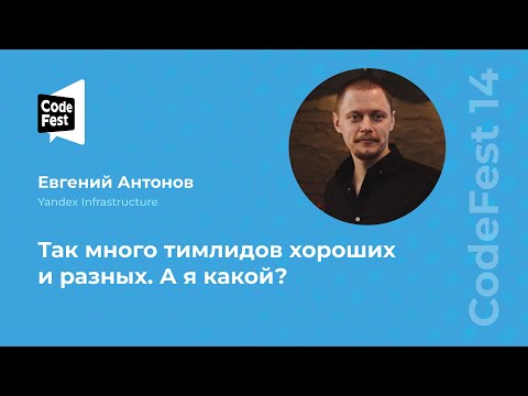 Видео: Евгений Антонов. Так много тимлидов хороших и разных. А я какой?