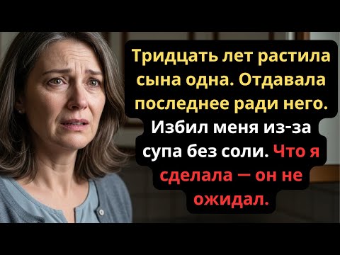 Видео: Сын избил меня из-за супа без соли. Что я сделала после этого...