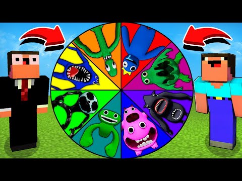 Видео: НУБ И ПРО КРУТЯТ КОЛЕСО GARTEN OF BANBAN 3 РАДУЖНЫЕ ДРУЗЬЯ в МАЙНКРАФТ RAINBOW FRIENDS MINECRAFT