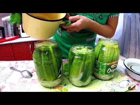 Видео: Маринуем огурцы Хрустящие, Ароматные, на зиму.Такой рецепт нам понравился!