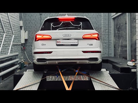 Видео: Чип-тюнинг VAG Audi Q5 40TDI Quattro. Первый и единственный в Пскове диностенд по замеру мощности.