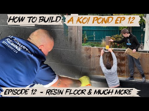 Видео: Как построить пруд для кои: пошаговое руководство | Эпизод 12: смоляной пол и многое другое #koi ...