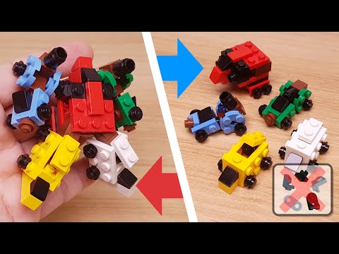 Видео: НЕТ запчастей SUS! Легкий робот-комбайнер боевых машин LEGO деталей - Титан V #lego #MOC