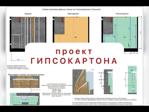 Видео: проект МОНТАЖА ГИПСОКАРТОНА. Модель, альбом, объект.