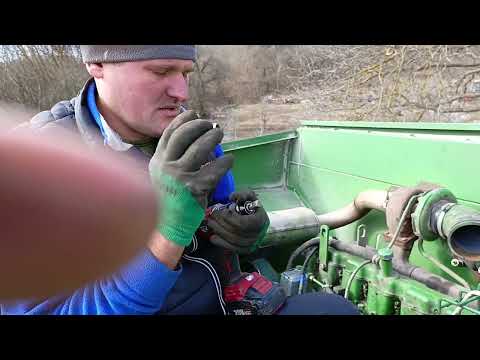 Видео: John deere 2264 просить ремонту двигуна, Т150/MAN D0826 230лс. Пушка.