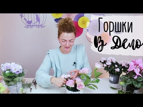 Видео: Горшечные цветы в композицию? 🌸 Да! Смотрите что получилось 🌿🌸
