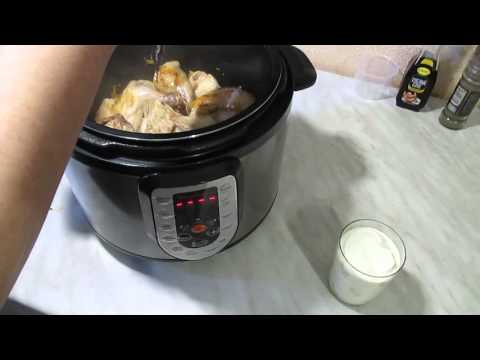 Видео: Кролик в сметане в мультиварке. Rabbit in sour cream in multivarka.