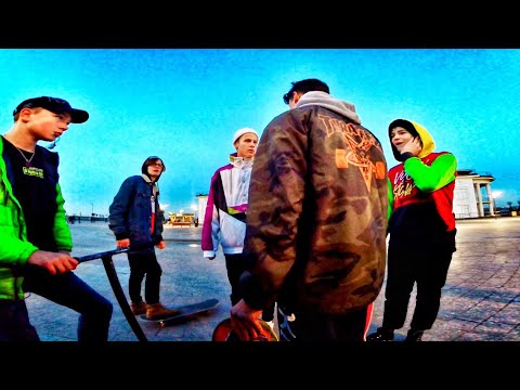 Видео: СКЕЙТЕР ЧУТЬ НЕ ИЗБИЛ САМОКАТЕРА ЗА КАТАНИЕ НА СПОТЕ
