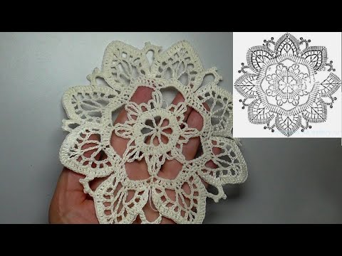 Видео: АЖУРНЫЙ кружевной мотив крючком мастер класс Crochet Tape Lace Tutorial