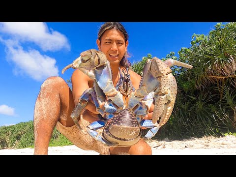 Видео: Гигантский кокосовый краб!! ︎ Засуньте руку в отверстие и вытащите ее за супер вкусным блюдом