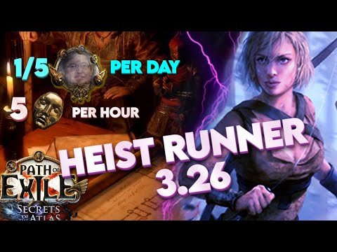 Видео: 1/5 МИРОРА В ДЕНЬ  ❘ HEIST RUNNER ПОДРОБНЫЙ ГАЙД  ❘ 3.26 ❘ Path of Exile ❘ Kite_Poe