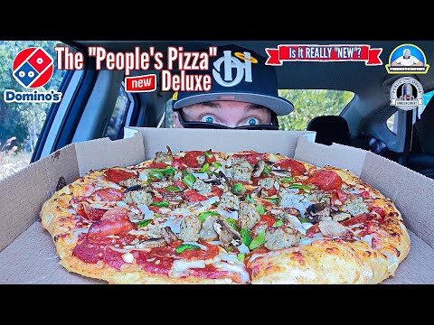 Видео: Обзор пиццы Domino's Pizza® "The People's Pizza" Deluxe! 🍕 | Это действительно новинка? | theendo...
