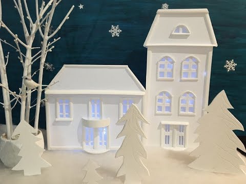 Видео: МК- Белый город! Дом из пенопластовой плиты! DIY-house of foam! White city