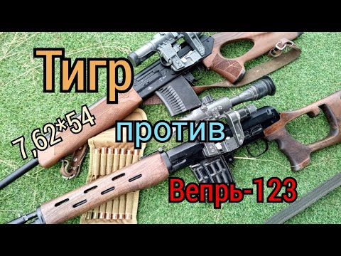Видео: карабин ТИГР или (ВПО-123) ВЕПРЬ . подбор патронив