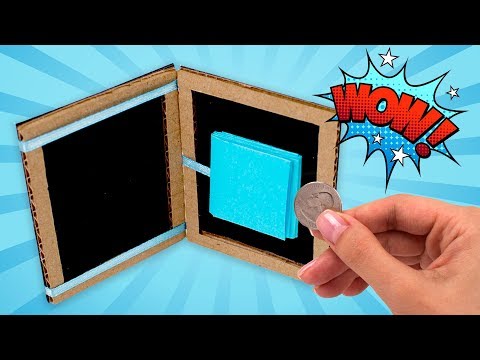 Видео: Фокус "Жмот-коробочка" из картона