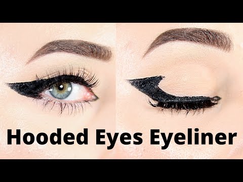 Видео: Макияж для глаз с нависшими веками в стиле «крылья летучей мыши» | Урок макияжа с подводкой для глаз