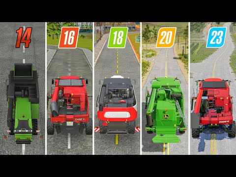 Видео: Fs14 против Fs16 против Fs18 против Fs20 против Fs23 | Сравнение игрового процесса сбора пшеницы ...