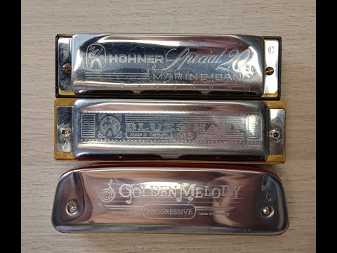 Видео: Обзор Hohner: Blues Harp, Golden Melody, Special 20 ключ C