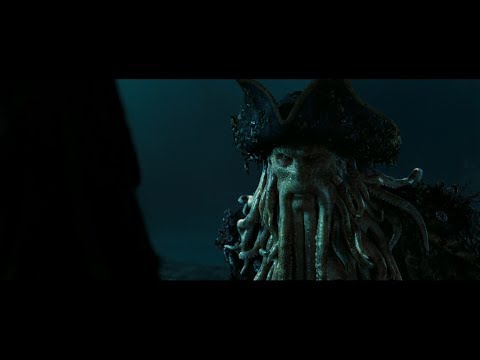 Видео: Джек Воробей заключает сделку с Дейви Джонсом. HD