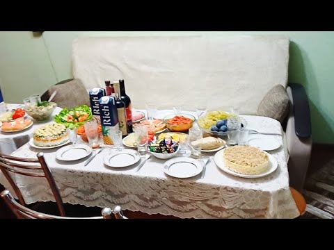 Видео: Отмечаем юбилей/Наготовили всего/Праздничный стол