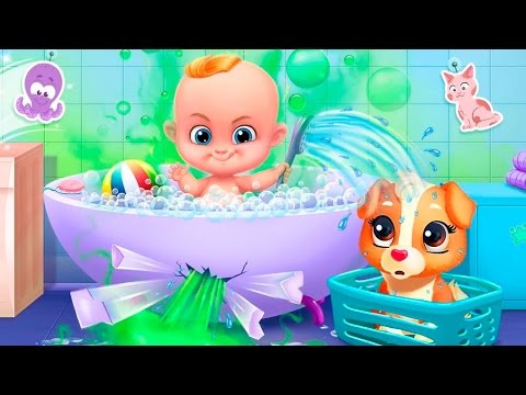 Видео: Играем и ухаживаем за ОЗОРНЫМ малышом  в детской игре