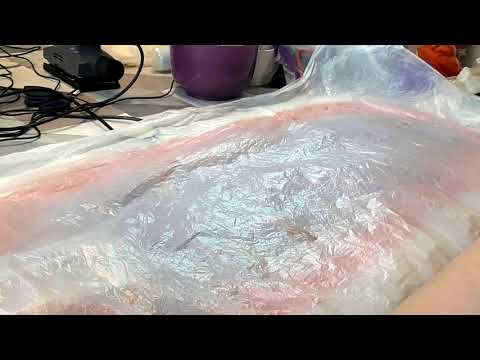 Видео: Уроки валяния. Капустный шарф с завзками. Часть 2