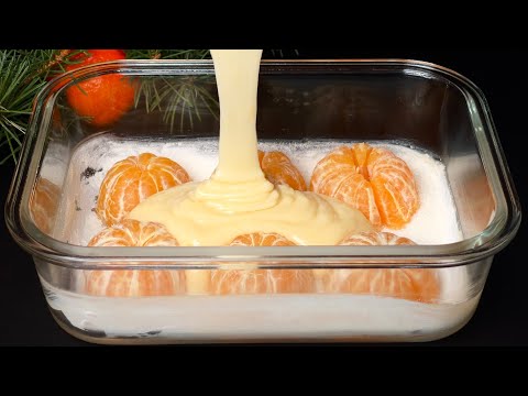 Видео: Рождественский мандариновый десерт за 10 минут! Десерт, который тает во рту!