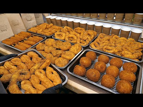 Видео: 1000 продано за день! Хрустящие!! Удивительные пончики с зеленым луком / Корейская уличная еда