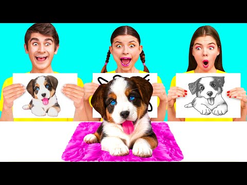 Видео: Кто Лучше Нарисует Предмет, Получит Его | Крутые Трюки для Рисования от AZaZa Challenge