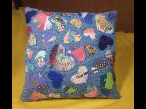 Видео: Вторичная утилизация остатков.Все кусочки в дело.Сердечная подушка. #шитье #утилизацияостатков #