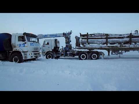 Видео: Заполярье. Тундра. Зимник на Сарембой 2016.