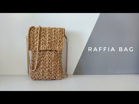 Видео: 💕 Маленькая сумочка из рафии крючком. Вязаная сумка  с клапаном