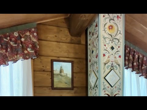 Видео: Роспись мебели 🌼 роспись печной трубы в загородном доме