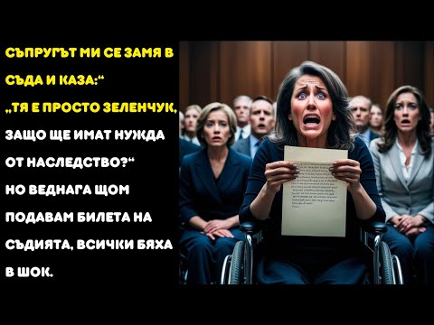 Видео: „СЪПРУГЪТ МИ СЕ ЗАМЯ В СЪДА И КАЗА:“„ТЯ Е ПРОСТО ЗЕЛЕНЧУК, ЗАЩО ЩЕ ИМАТ НУЖДА ОТ НАСЛЕДСТВО?