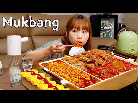 Видео: Sub)Real Mukbang- Приготовление тушеной свинины Кимчи 🔥 Рамен🍜 Яичный рулет🧈 Рис🍚 АСМР КОРЕЙСКАЯ ЕДА