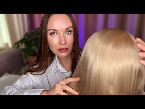 Видео: АСМР ТРИХОЛОГ 💆🏼‍♀️| Осмотр кожи головы, Массаж головы, Расчесывание волос | ASMR TRICHOLOGIST