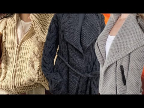 Видео: Шикарные вязаные куртки для женщин. Chic knitted jackets for women.