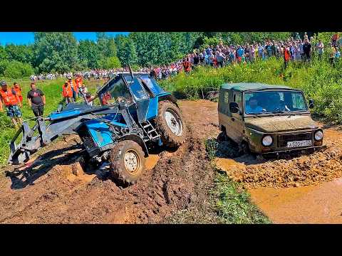 Видео: ТВОРЯТ ДИЧЬ! Дизельный ЛуАЗ, ТРАКТОР и УАЗ Буханка на бездорожье