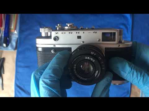 Видео: Зоркий-4 + Индустар 50 50mm f=3,5 полный ремонт