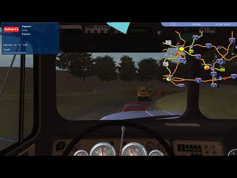Видео: 18 Wheels of Steel: Pedal to the Metal 2004 (pc) gameplay на руле Logitech