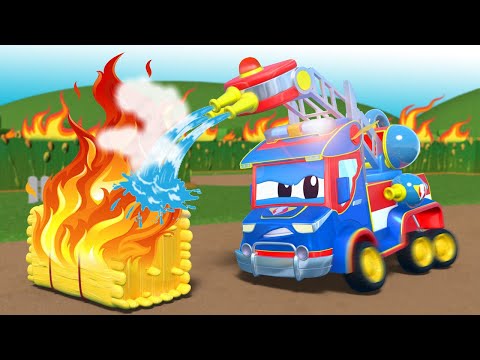 Видео: СУПЕР ПОЖАРНЫЙ ГРУЗОВИК спасает ВСЕХ! | Супер Грузовик | Car City World App
